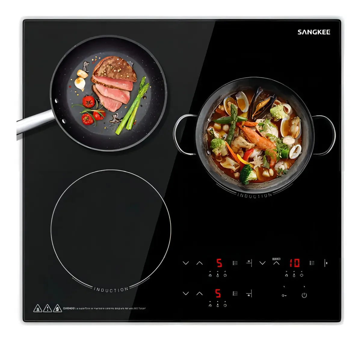 Fogão cooktop - Sangkee K100061 cor preto - 4 queimadores