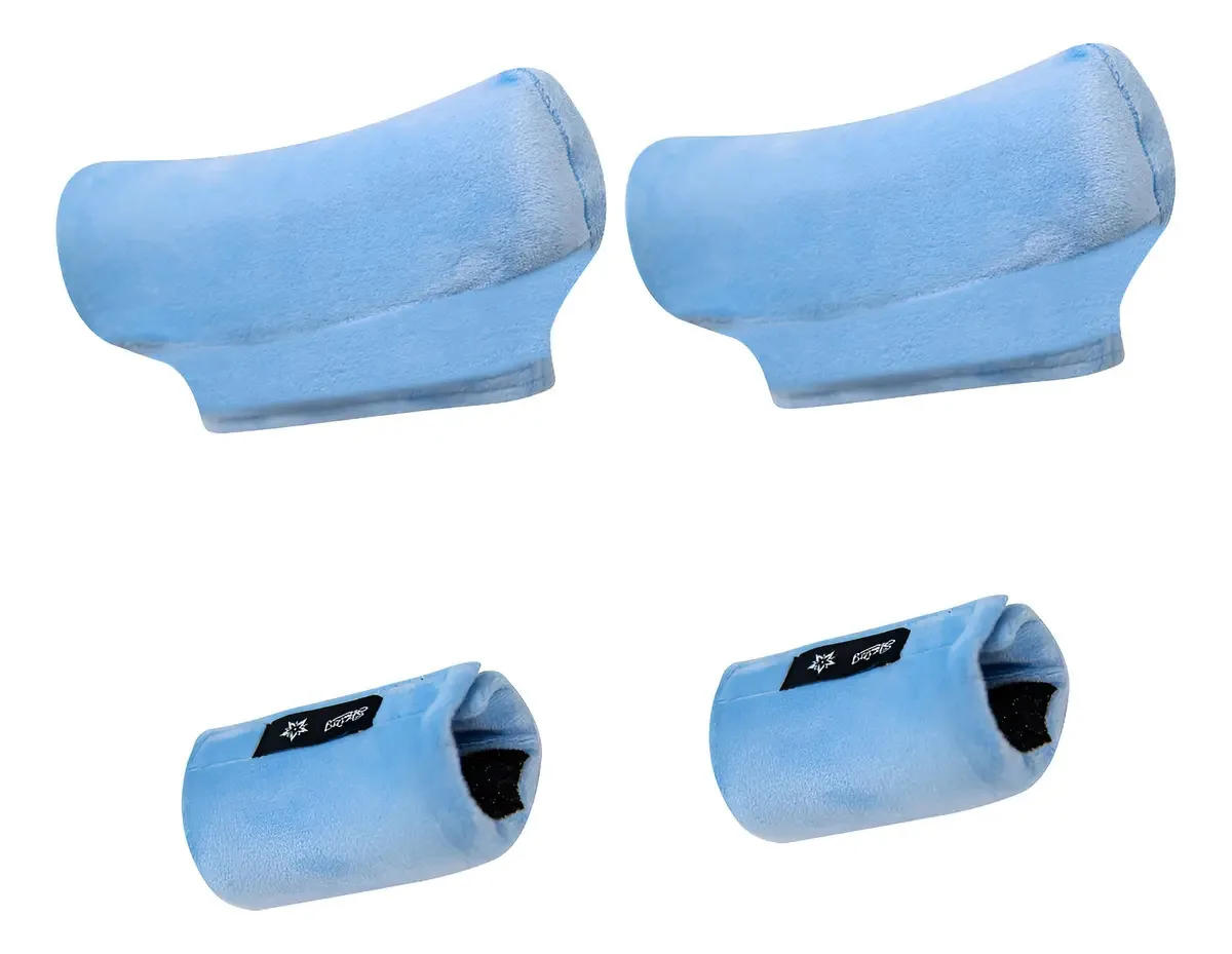Capas de veludo universais para muletas e alças, cor antid, azul claro