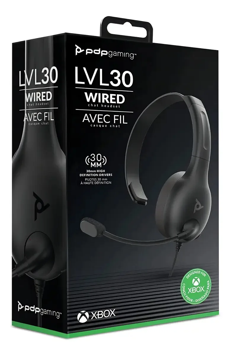 Faixa de cabeça Gamer Pdp Lvl30 para Xbox One preta