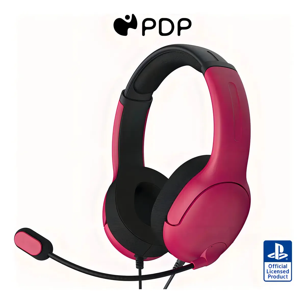 Headset com Fio para Jogos Pdp Airlite para Playstation 5 - Vermelho Escarlate