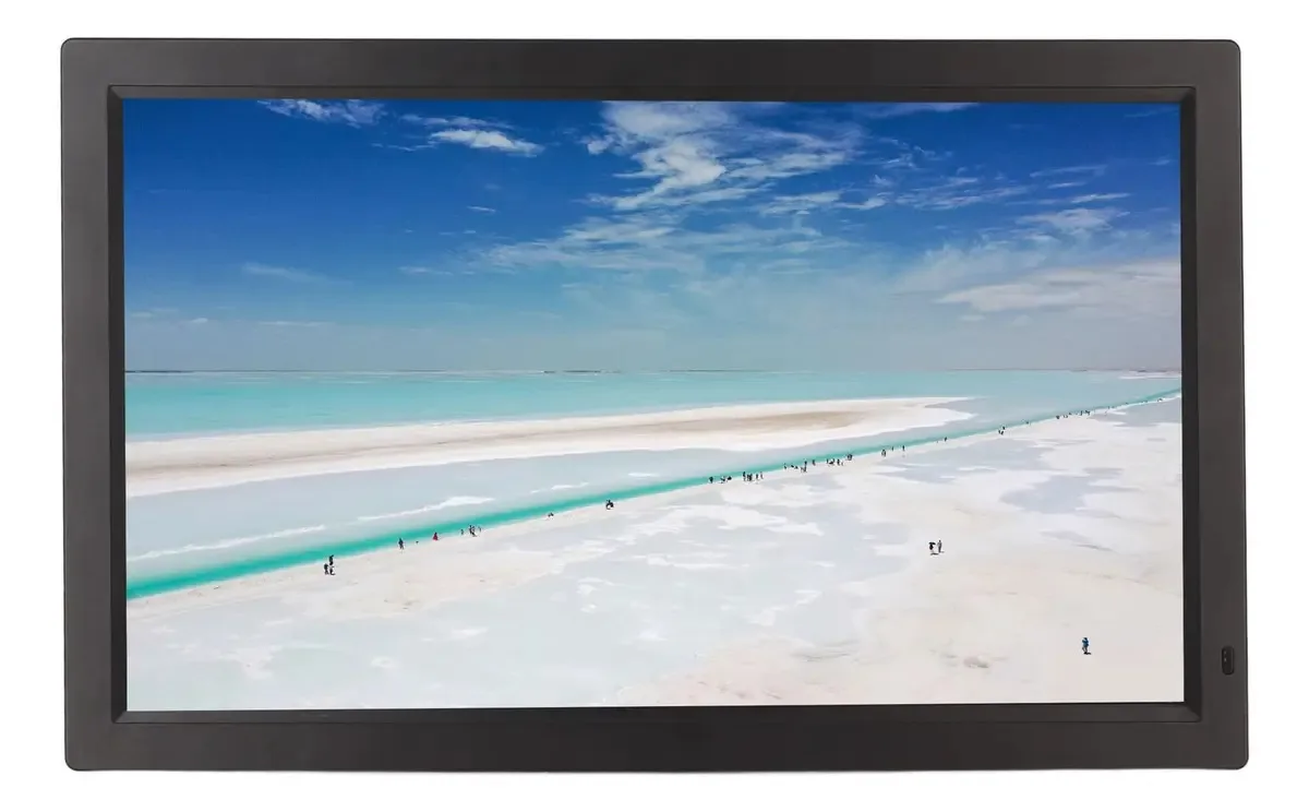 Broleo Experimente imagens vívidas em uma moldura digital de 23 a 6 polegadas. Uso duplo para publicidade e áudio HD. Molduras para fotos digitais montadas na parede. Elegância