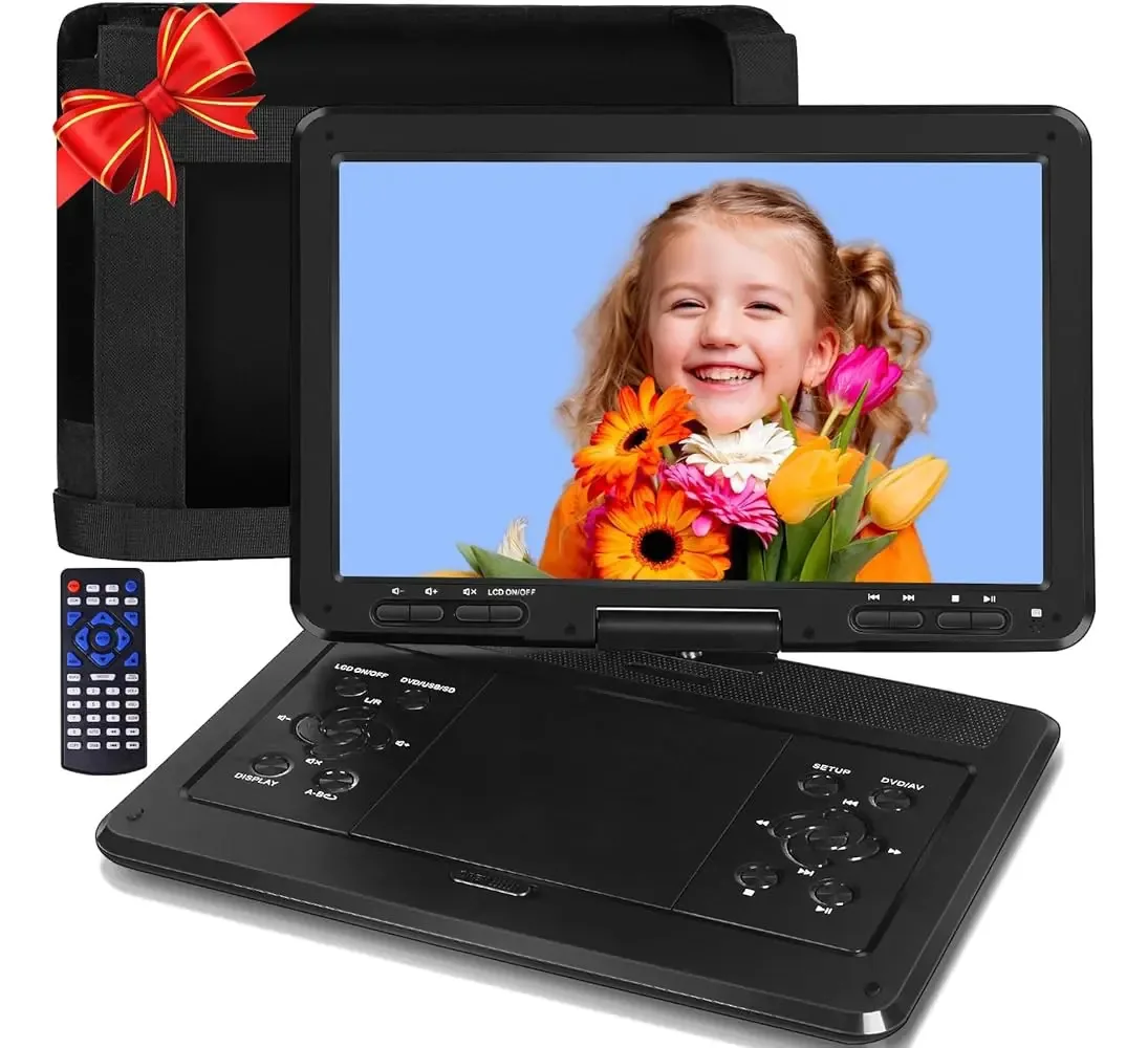 Leitor de DVD portátil Yoohoo 16.9 Hd, bateria de 6h, Multif