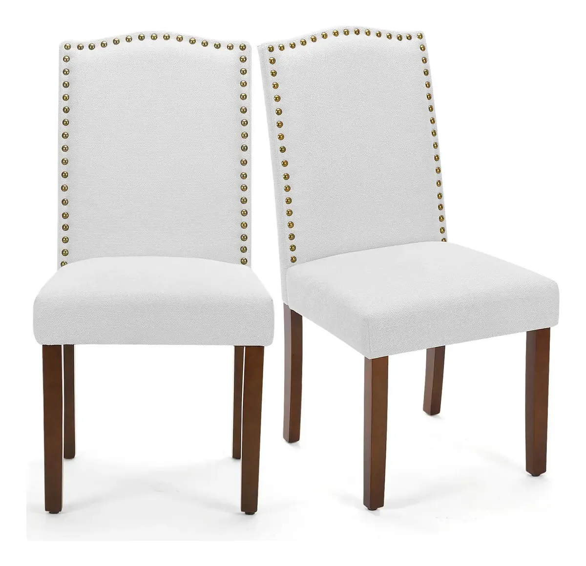Conjunto Mcq de 2 cadeiras de jantar estofadas, cadeiras modernas