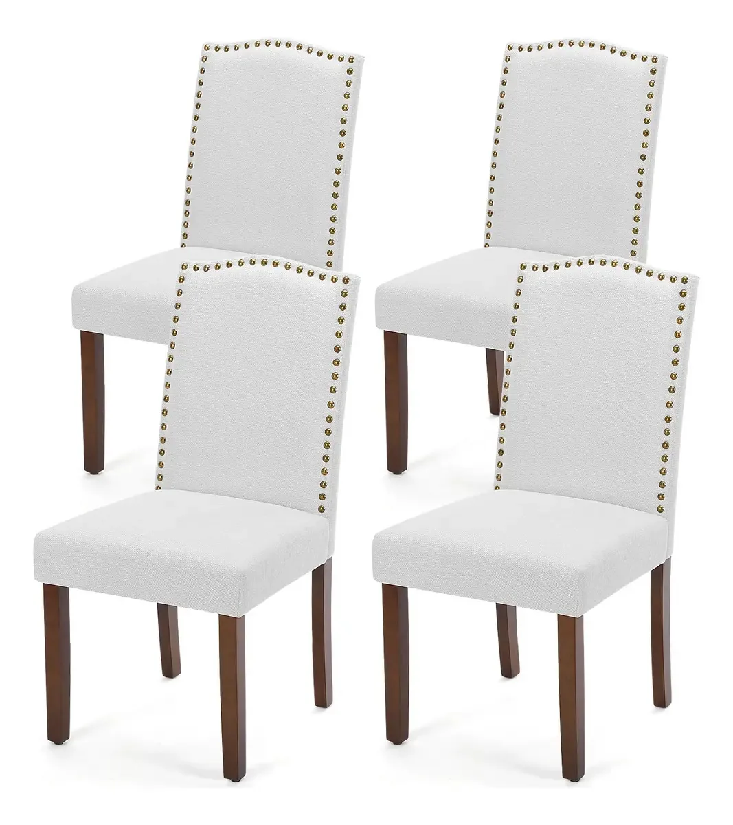 Conjunto Mcq de 4 cadeiras de jantar estofadas, cadeiras modernas