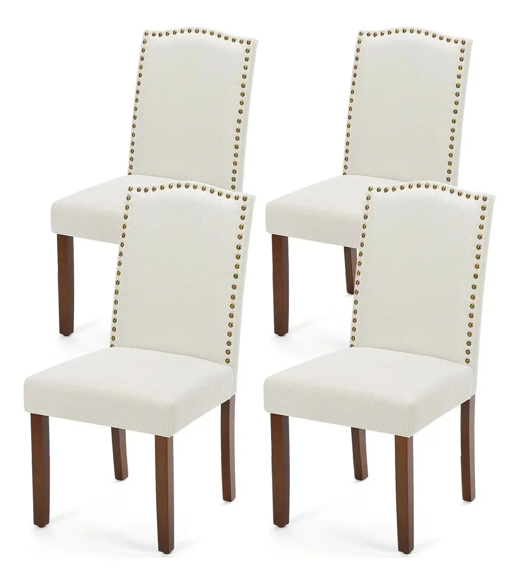 Conjunto Mcq de 4 cadeiras de jantar estofadas, cadeiras modernas