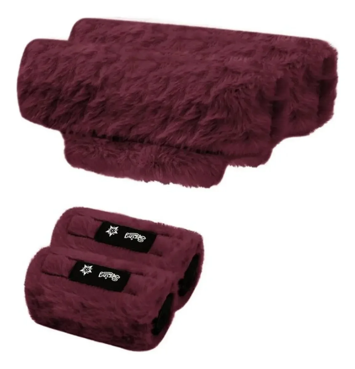 Muletas de pelúcia laváveis universais para axilas e mãos, 2 cores de vinho tinto