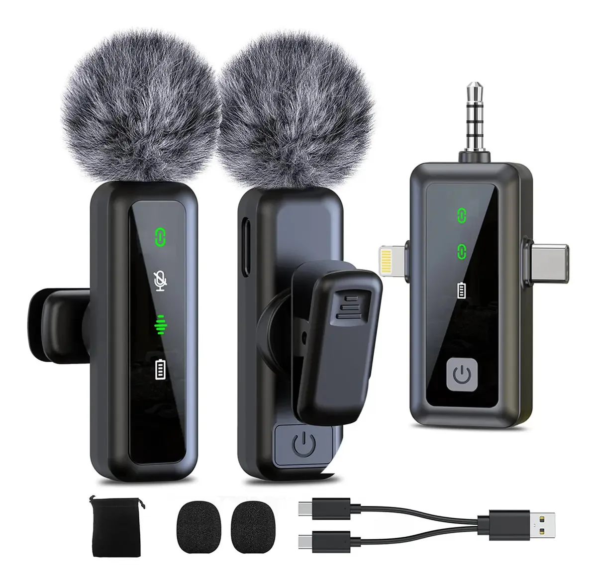 Microfone magnético sem fio Axistr Lavalier para iPhone/Android/iPad/PC Terminal 100 pés Largo Alcance 70db Chip Inteligente De Cancelación De Ruido Integrado, Plug And Play, recepção omnidirecional