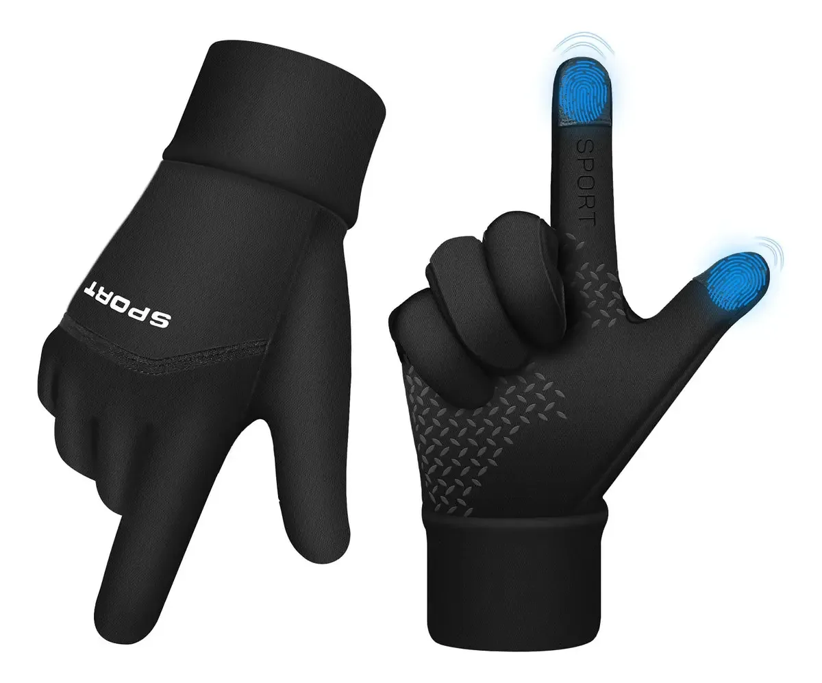Luvas impermeáveis para motocicletas, luvas para climas frios, pretas, tamanho L
