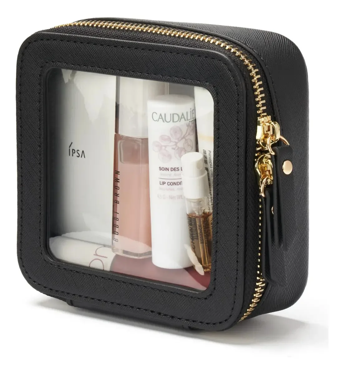 Bolsa de cosméticos de viagem, portabilidade, bolsa de higiene feminina, preta