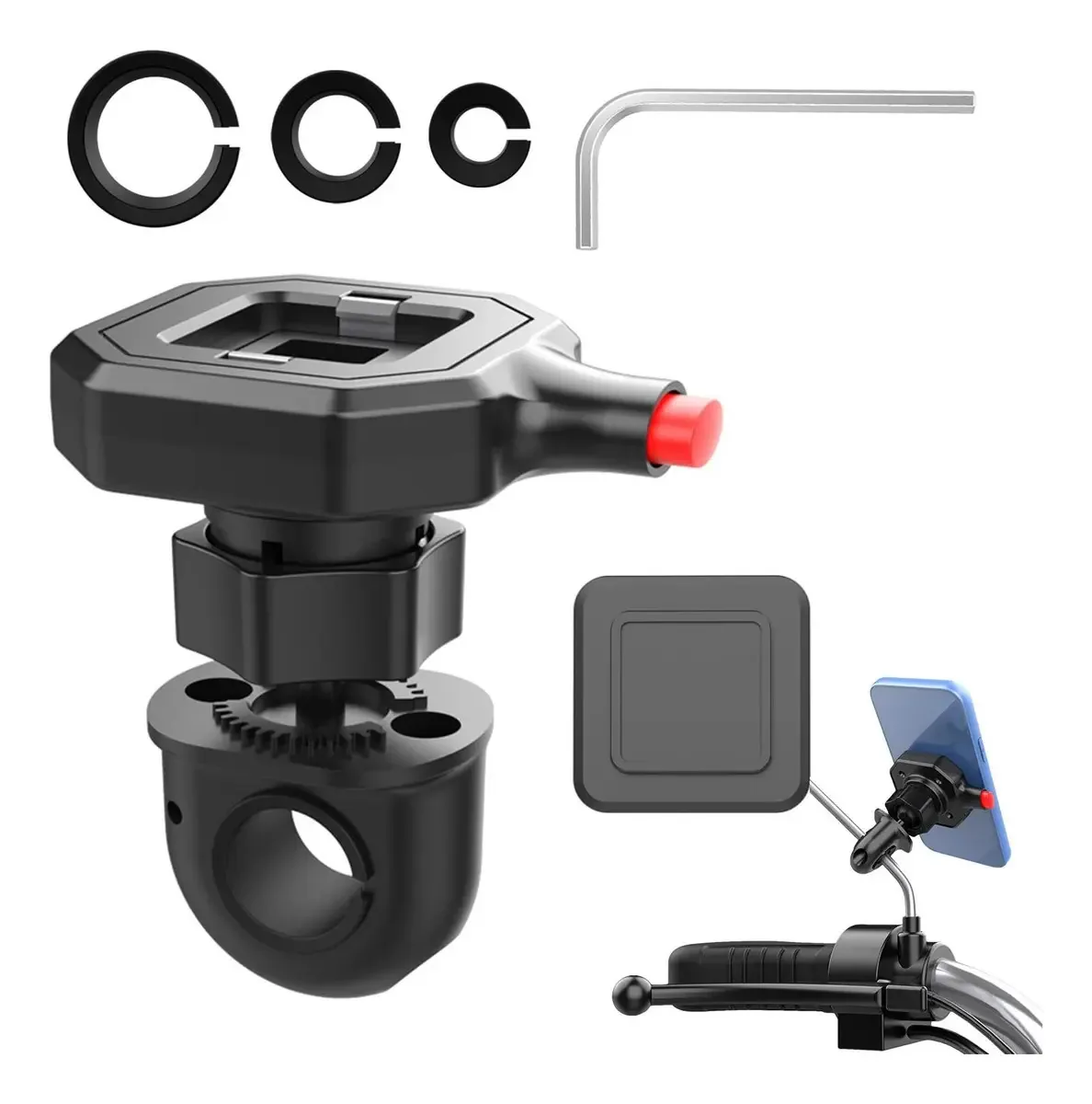 Suporte Para Celular Para Motocicleta, Suporte Para Celular, Suporte Resistente Para Celular, Braçadeira de Montagem Segura e Ajustável, Suporte Seguro e Estável
