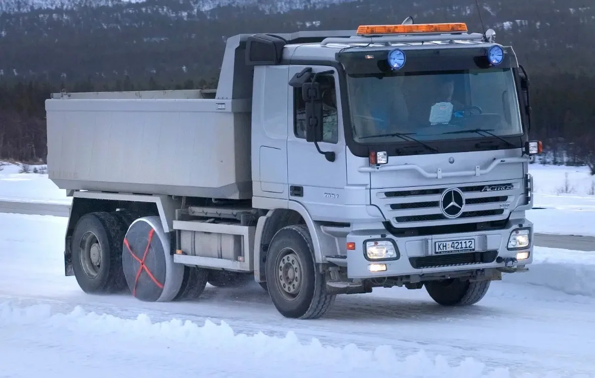 Correntes de gelo de neve têxteis Autosock para caminhões