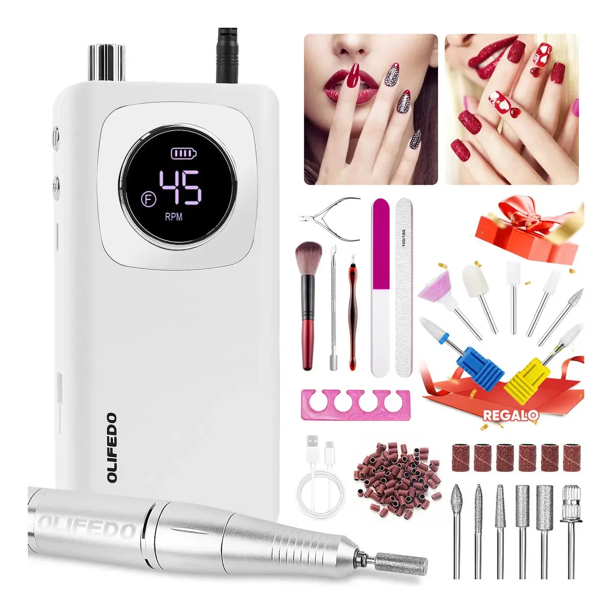 Furadeira de esmalte Emery, furadeira profissional de 45.000 rpm