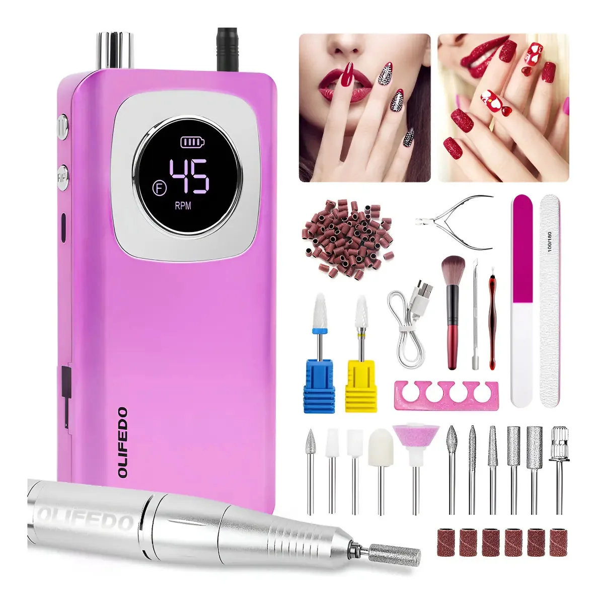 Furadeira de esmalte Emery, furadeira profissional de 45.000 rpm