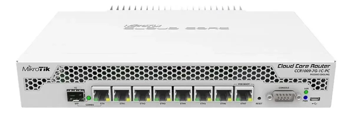 Roteador MikroTik Cloud Core CCR1009 PC CCR1009-7G-1C-PC branco