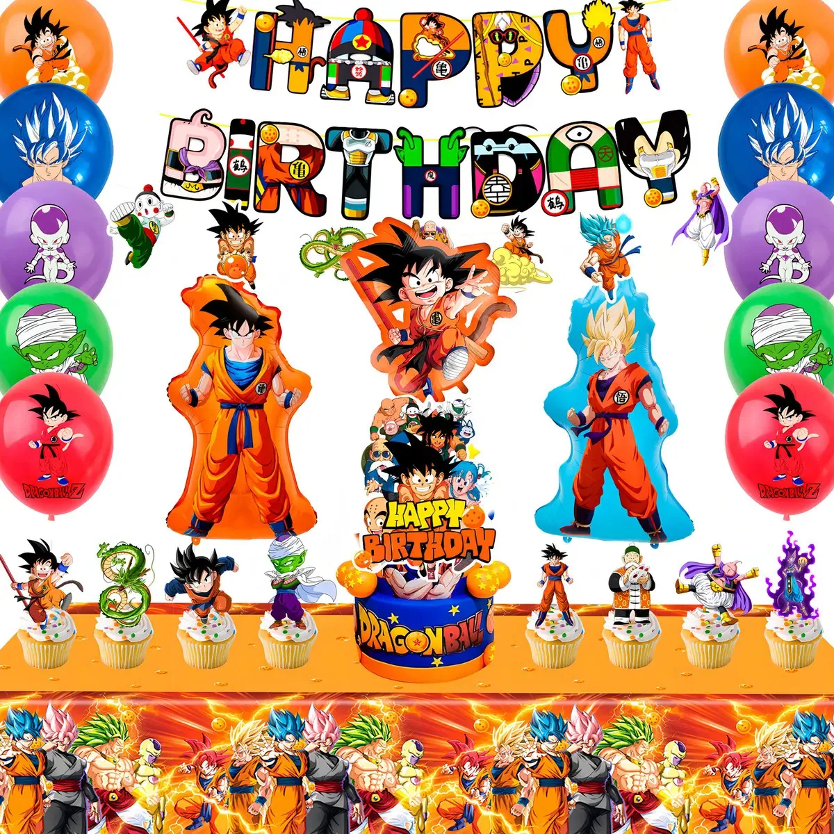 31 peças de decoração Dragon Ball para balões de festas de aniversário