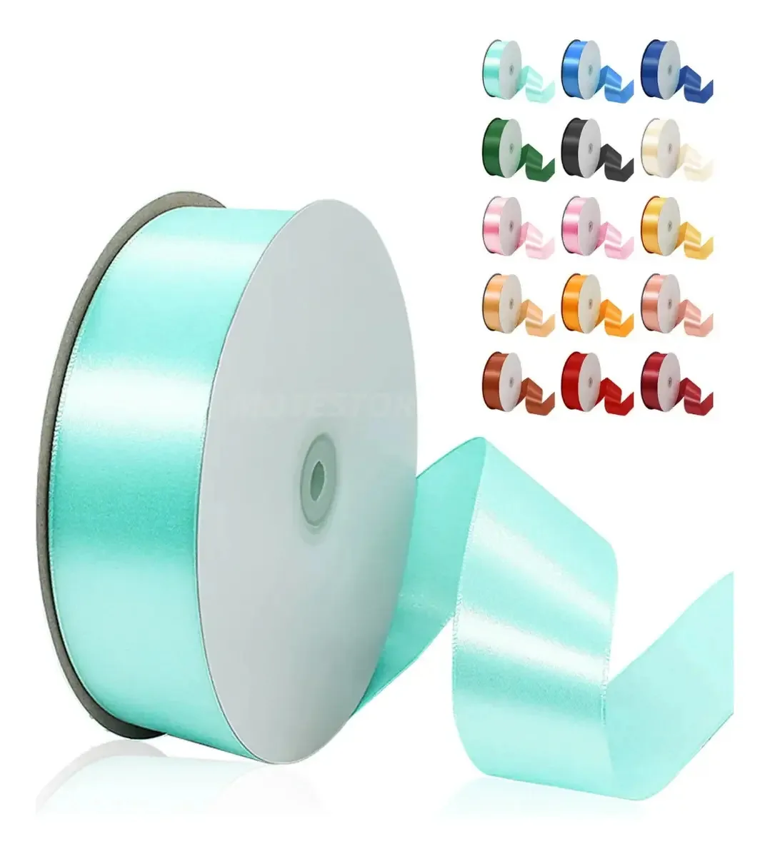 Largura do rolo de fita de cetim 4 cm 91 metros, fita de cetim, fita de cetim, fita e rolo de fita para decoração, fita decorativa ideal para festas, casamentos, aniversários e Natal. Água