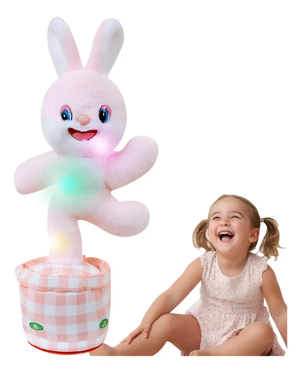 Brinquedo interativo de pelúcia que fala e dança