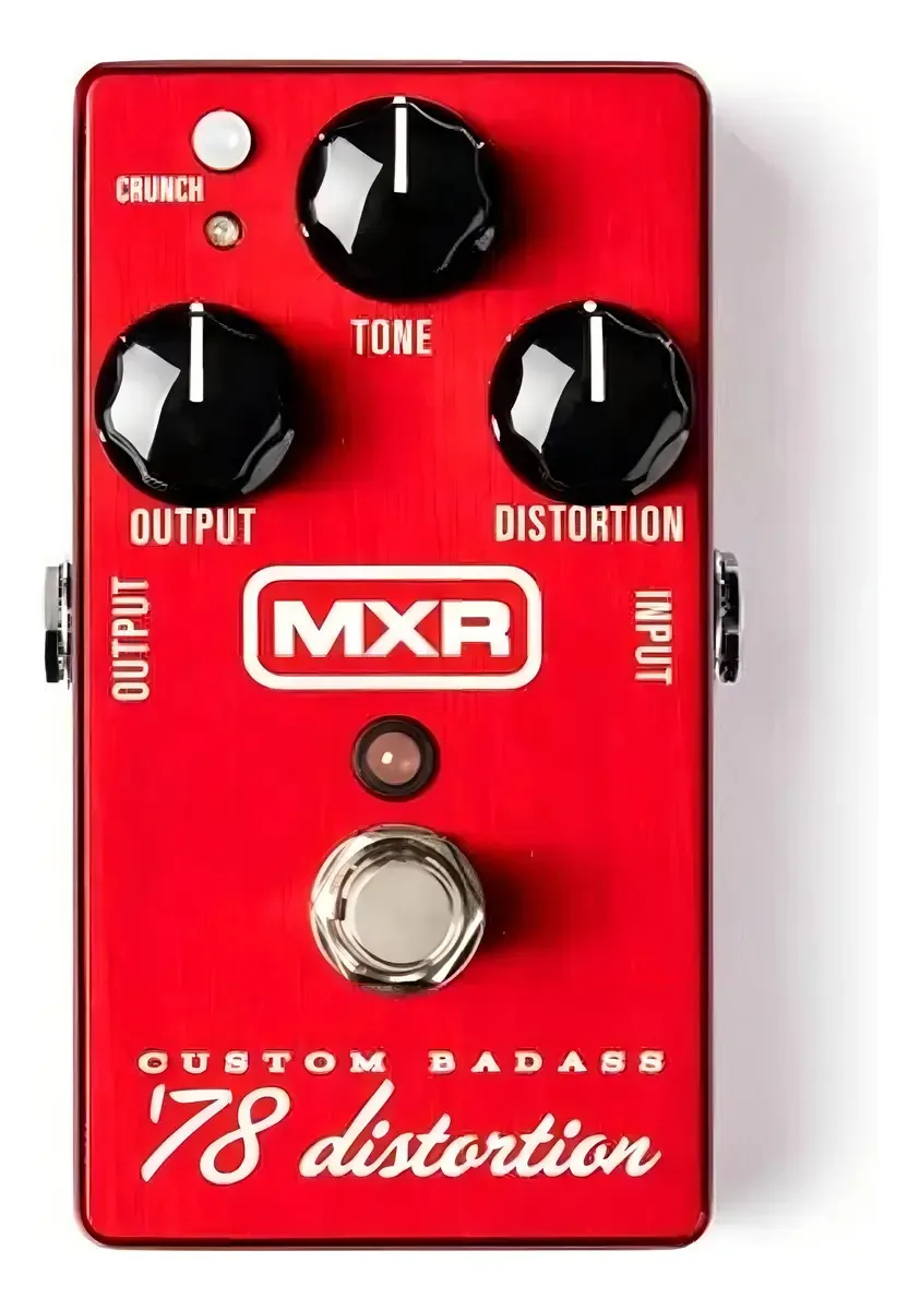 Pedal Overdrive MXR Custom Badass '78 Vermelho para Guitarra Elétrica