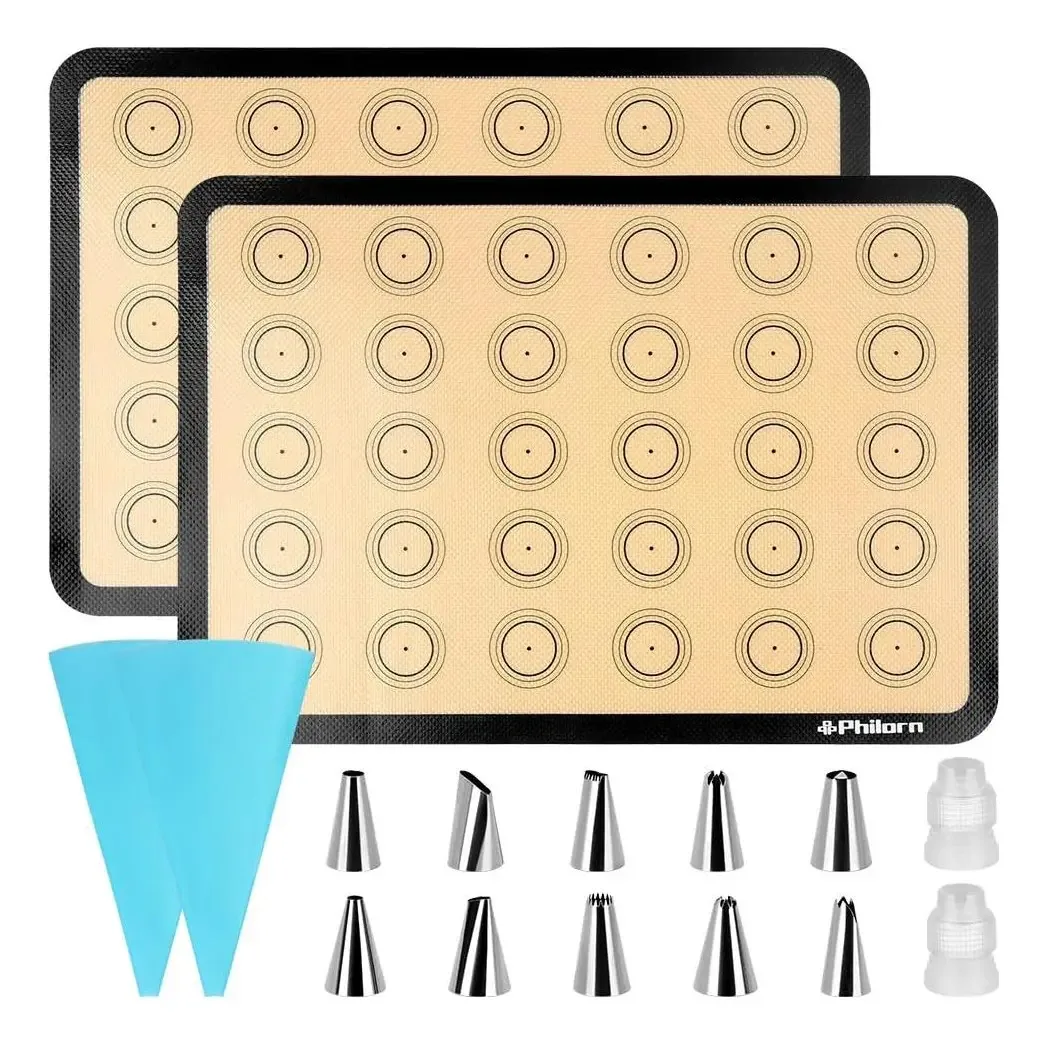 Conjunto de tapetes de cozimento de silicone Philorn, X