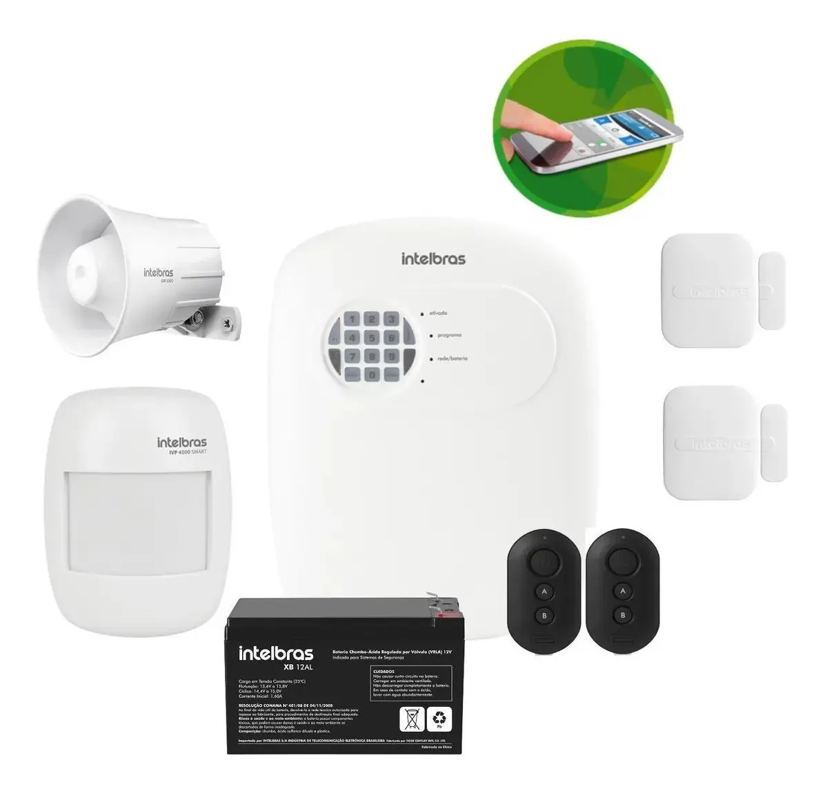 Alarme Intelbras Anm 24 Net + Controles/sensores