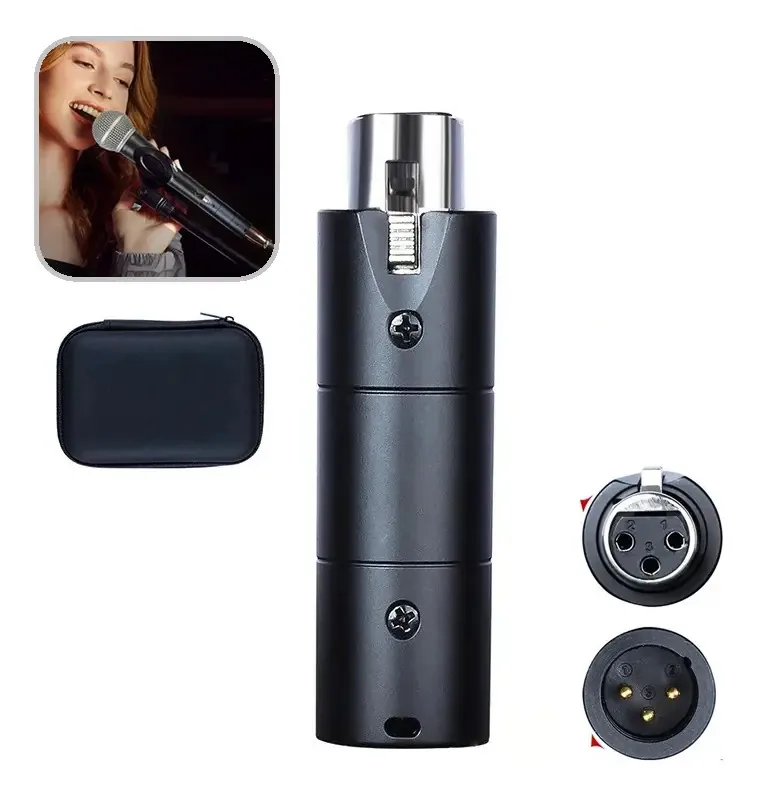 Pré-amplificador de microfone dinâmico XLR com ganho de +28db, amplificador de microfone Techwolf com design durável de alumínio, som claro e poderoso para gravação, canto e podcasting
