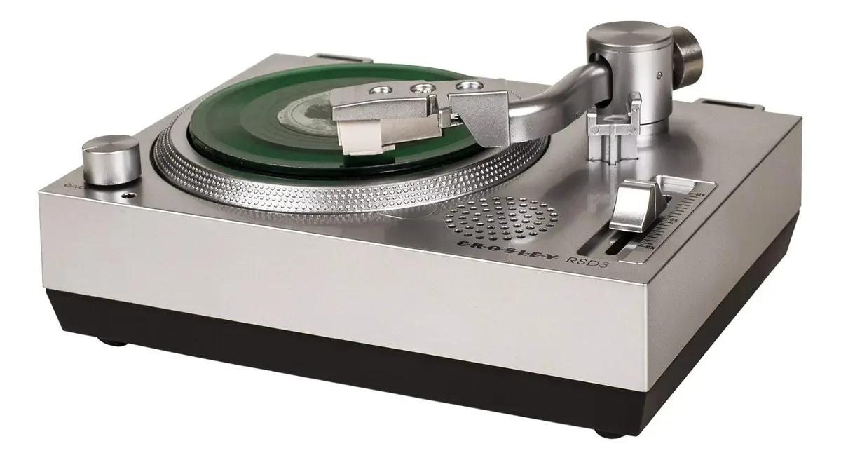 Mini toca-discos Crosley Rsd3 para discos de vinil de 7,6 cm, cor prata
