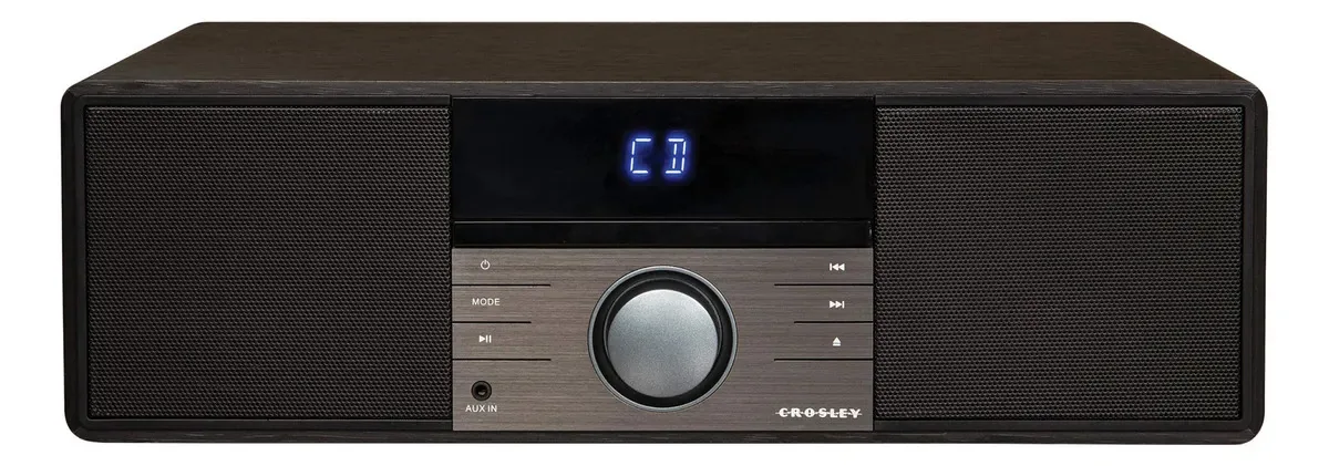 Rádio-relógio FM Bluetooth Crosley CR3502a-bk Metro e leitor de CD, preto