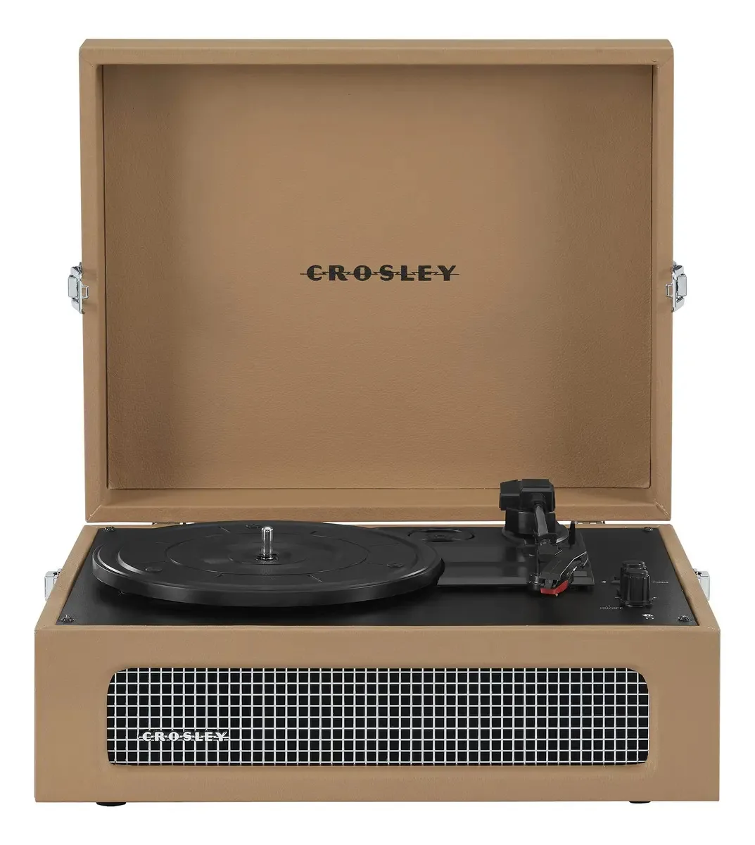 Crosley CRB-ta Voyager - Toca-discos de vinil portátil com. Cor: Tan Beige