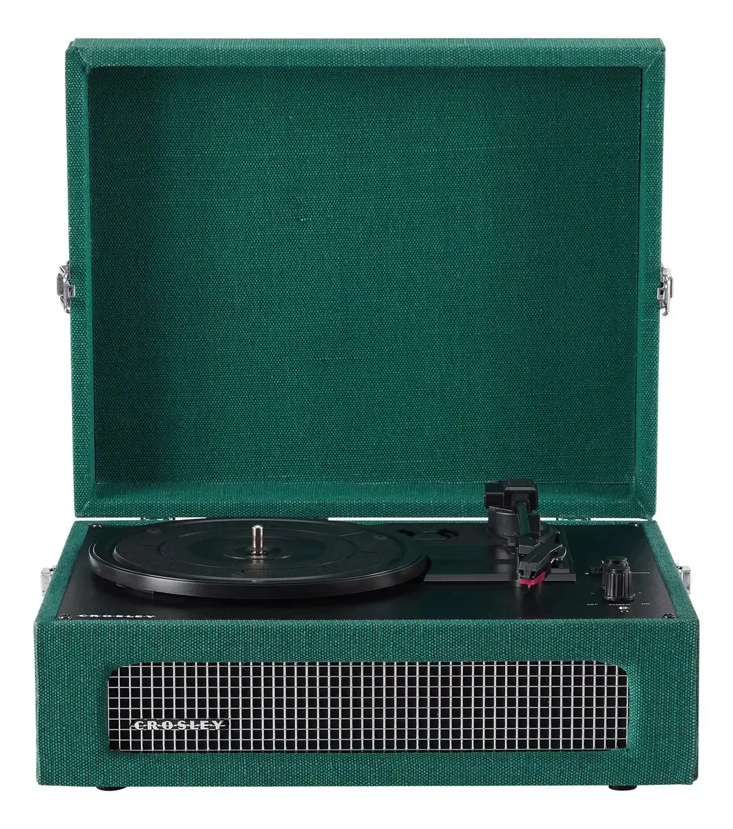 Toca-discos portátil vintage com alto-falantes Bluetooth e Egeo O