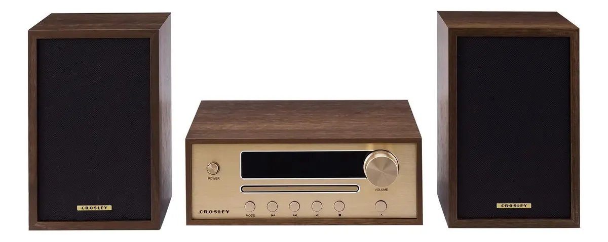 Crosley Cr3503a-wa Parker Rádio Bluetooth Fm E Reprodutor De Cd, Nogal