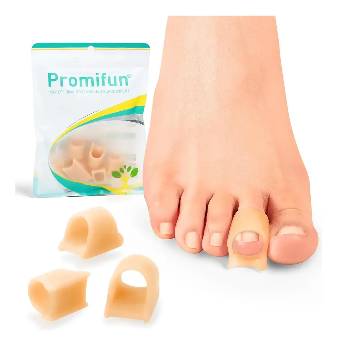 Corretor de dedos Promifun Hammer para mulheres, suave. Cor Bege