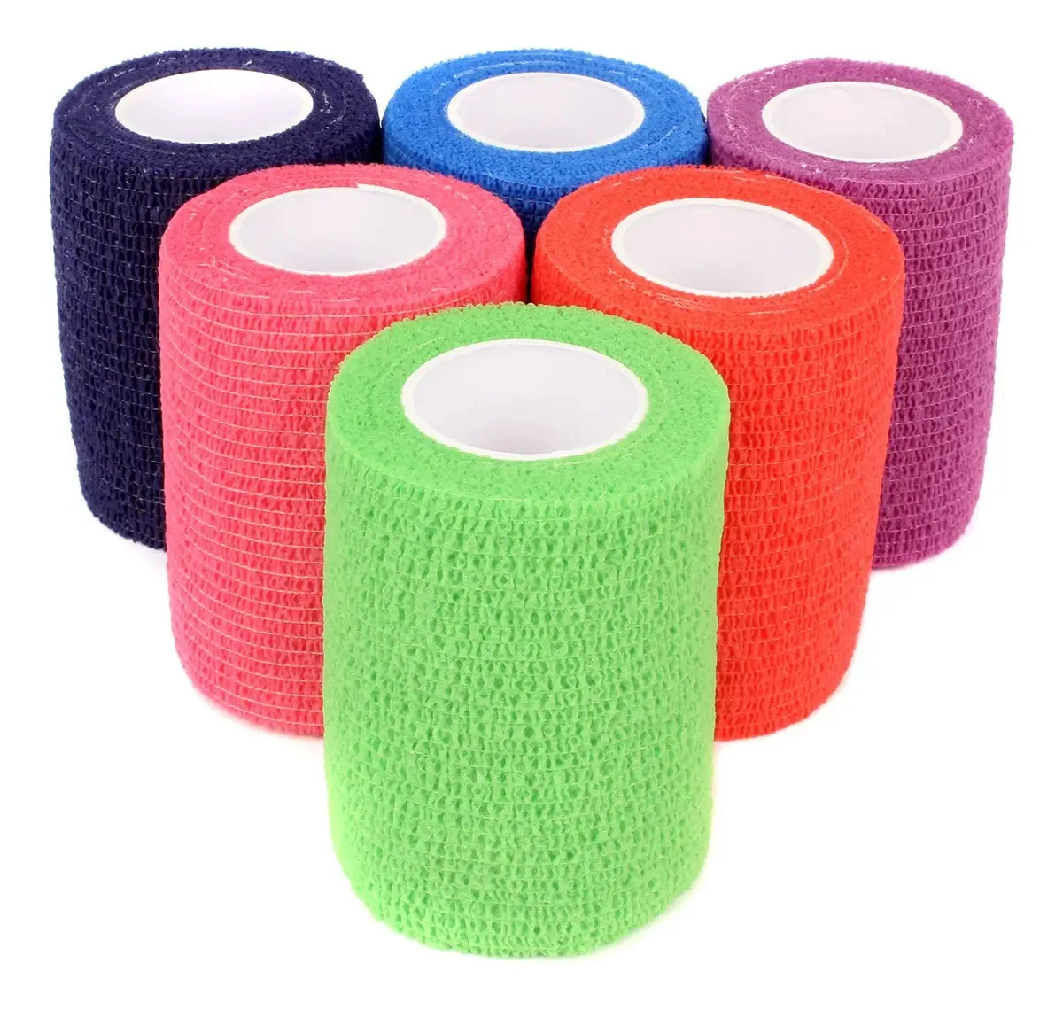 Bandagens autoadesivas coesas de 3 x 5", multicoloridas, D