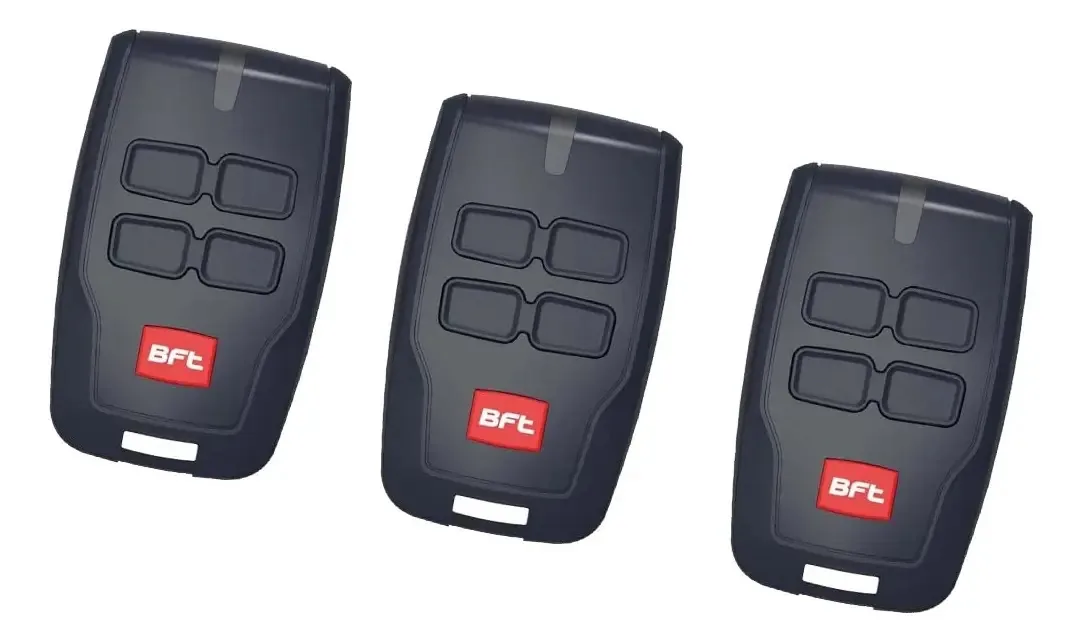 Controle Remoto BFT Modelo X, Pacote de 1 Unidade, Cor Preta para Portas e Portões. Ideal para automação e segurança.