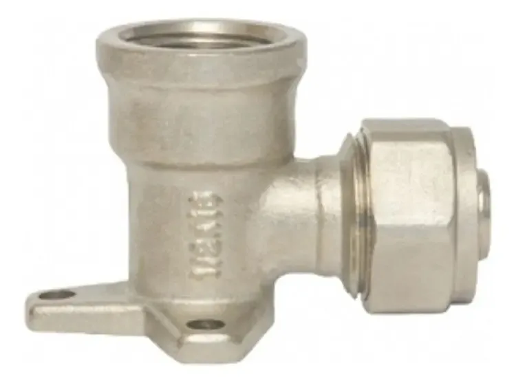 Cotovelo feminino com suporte PE-Al-PE 3/8" X 1/2" Fntp CG-EH10s