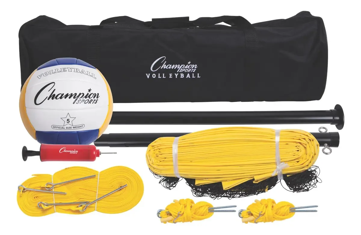 Conjunto de Jogo Deluxe para Exterior Champion Sports, Voleibol, Multicolorido, Tamanho Único