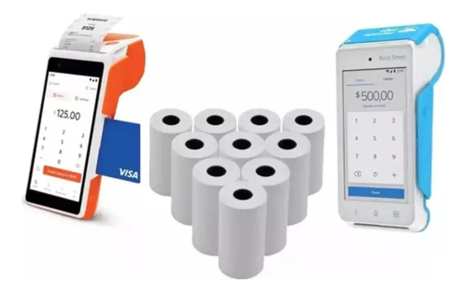 Rolo térmico de 90 unidades, 57x40 Clip Total, Mercado Pago Point Smart Point, Terminal Bancário,