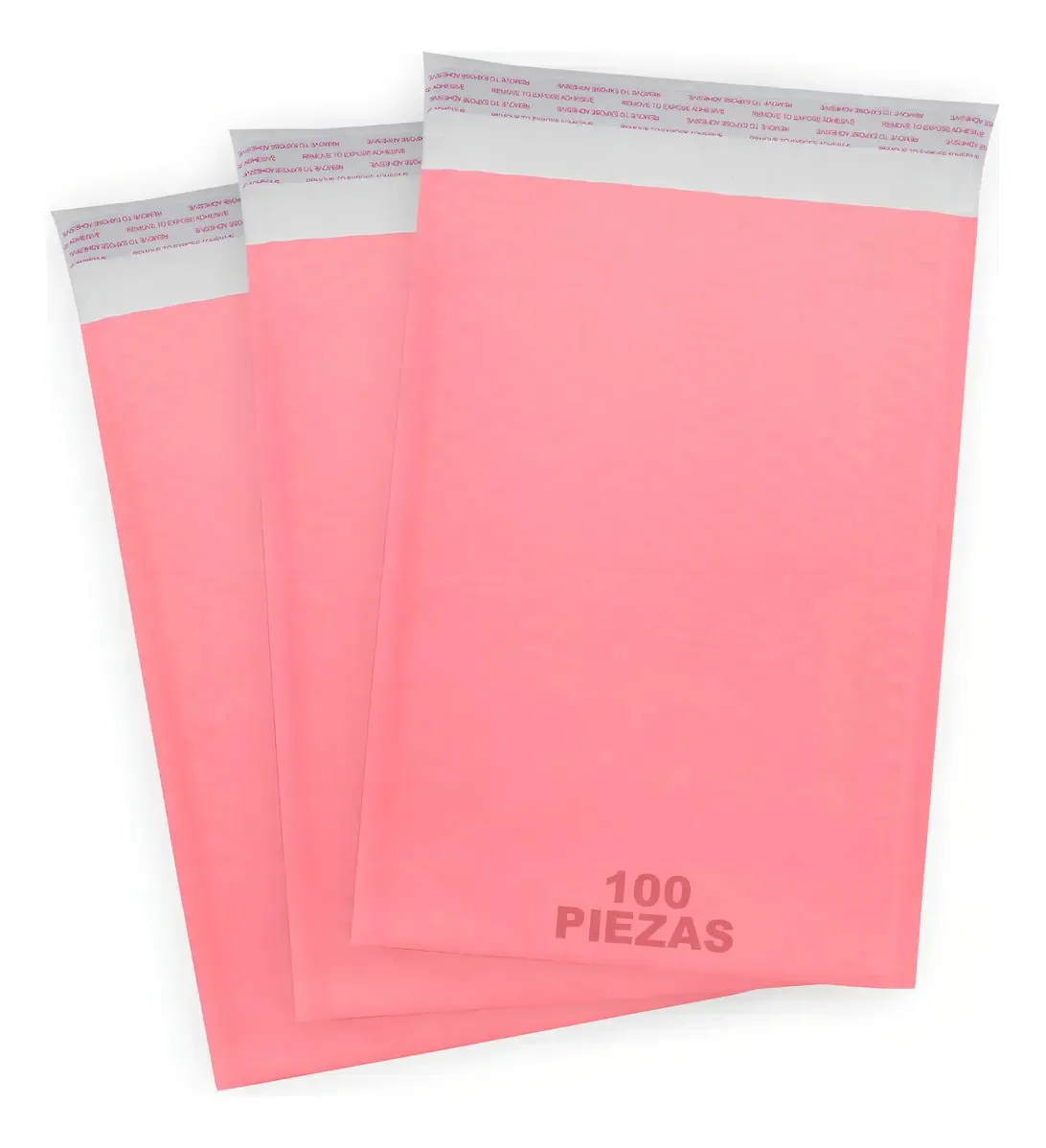 100 sacos de bolhas e envelopes premium S, embalagem rosa