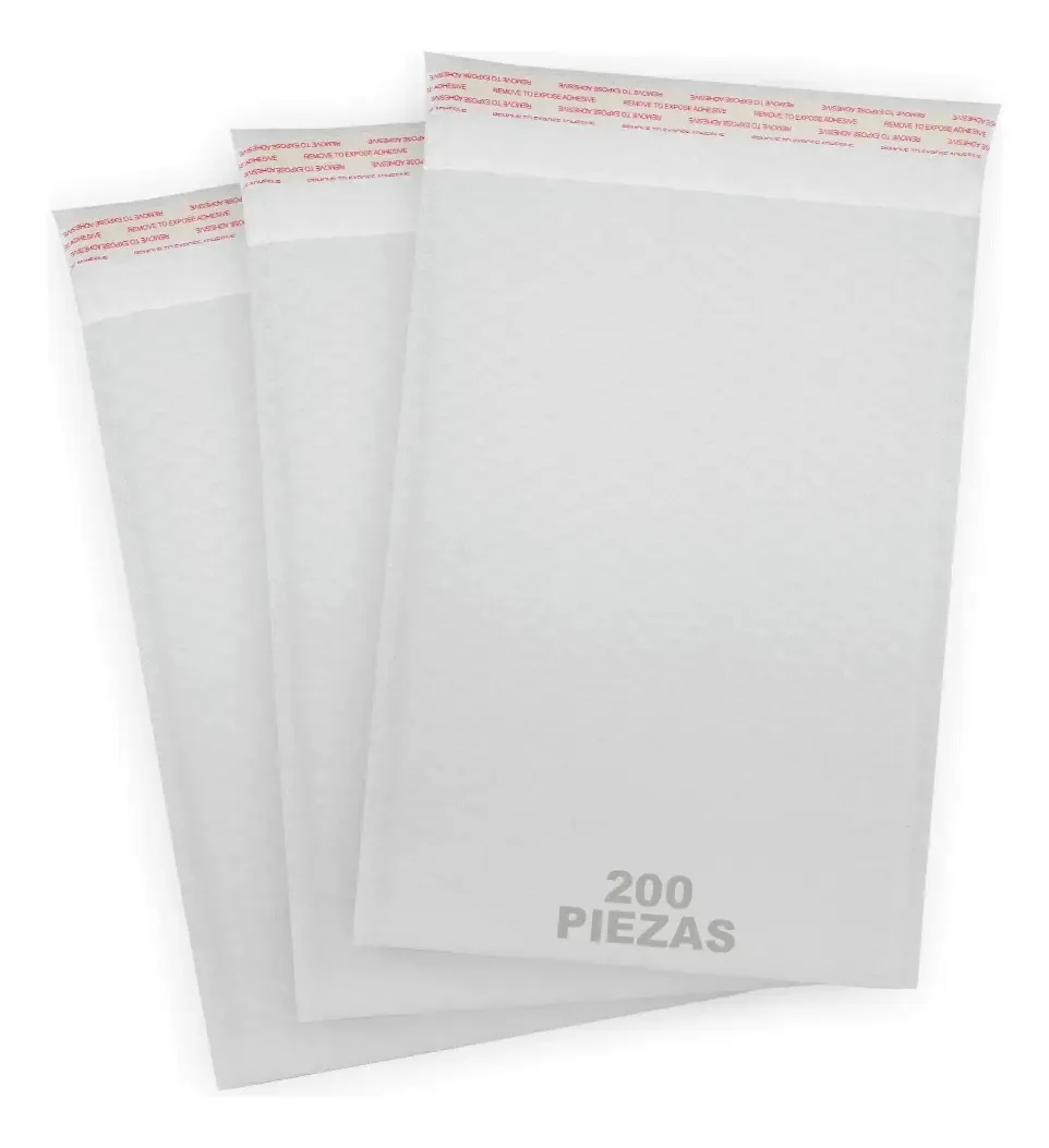 200 sacos de bolhas e envelopes premium S Embalagem branca