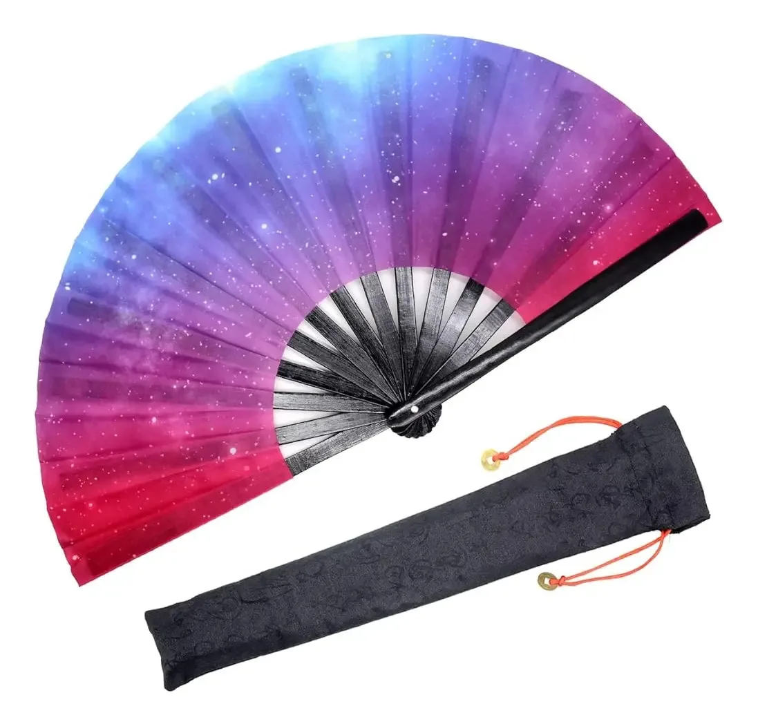 Ventilador de bambu grande Omytea para eventos e raves