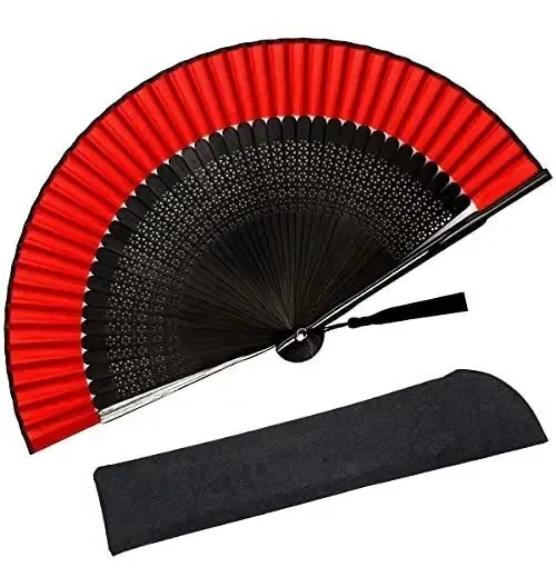 Ventilador de mão dobrável Zolee para mulheres - Silk Fan
