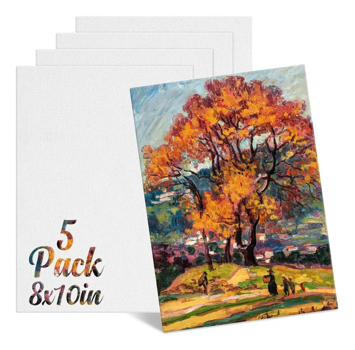 Pacote de 5 telas para pintura 8 x placas de tela