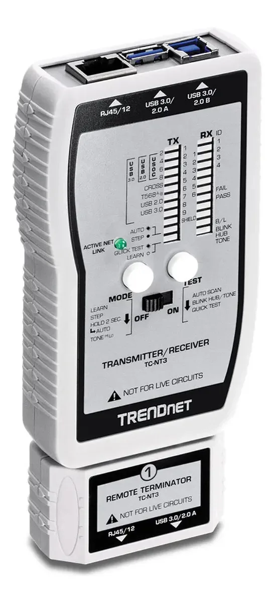 Testador de cabos de rede Trendnet Tc-nt3, VDV e USB
