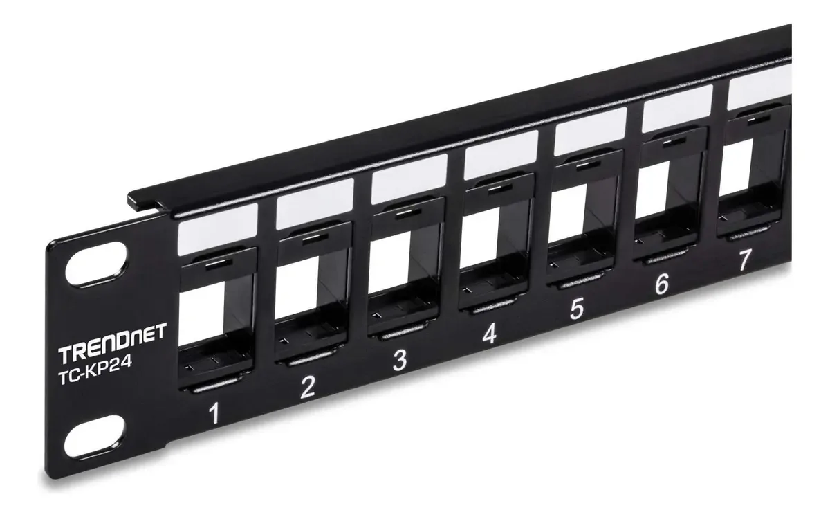 Painel de patch Keystone 1u, 1u, 24 portas, 24 portas