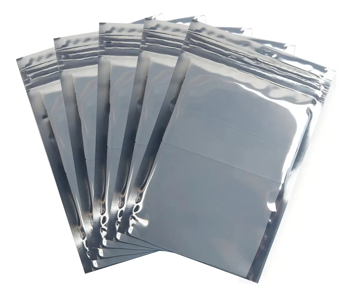 Pacote Hrx, 100 bolsas antiestáticas premium, cor B. Cor: cinza prateado
