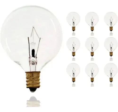 Iluminação em aço - pacote de 10 lâmpadas decorativas