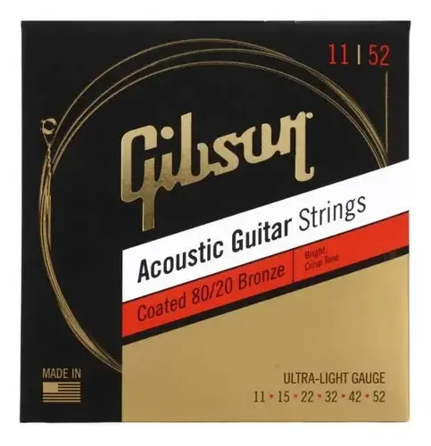 Cordas de guitarra acústica Gibson 11-52