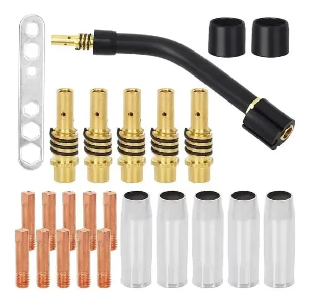 Kit de 24 acessórios de soldagem Mig/Mag Torch 15ak Torch