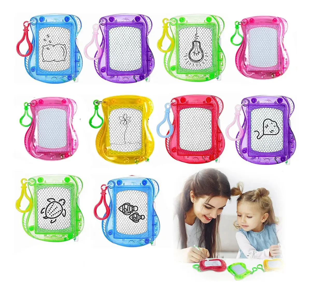 Mini Quadro de Desenho Magnético 10 Peças Para Crianças