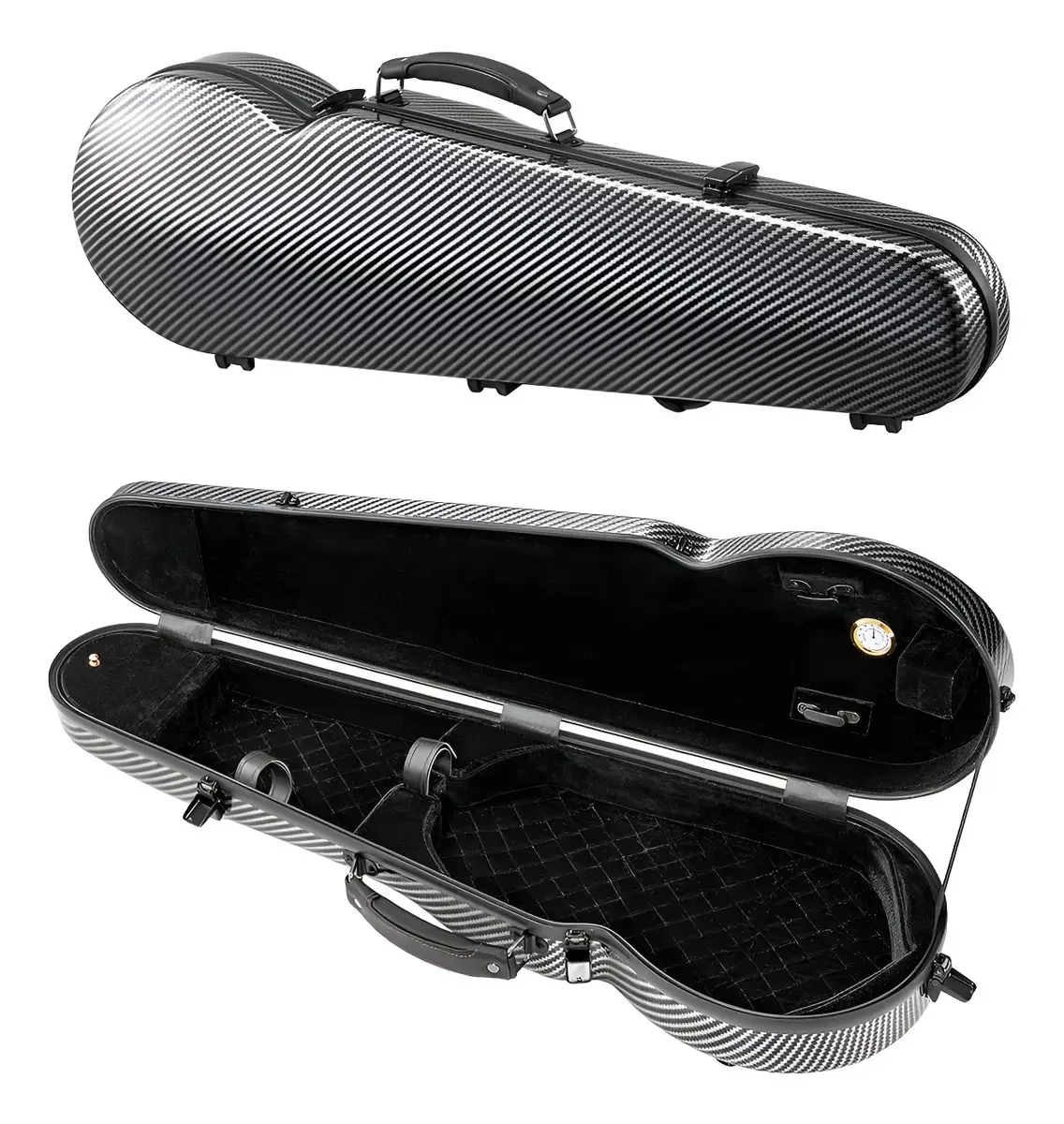 Estojo de violino 4/4 com higrômetro e design leve