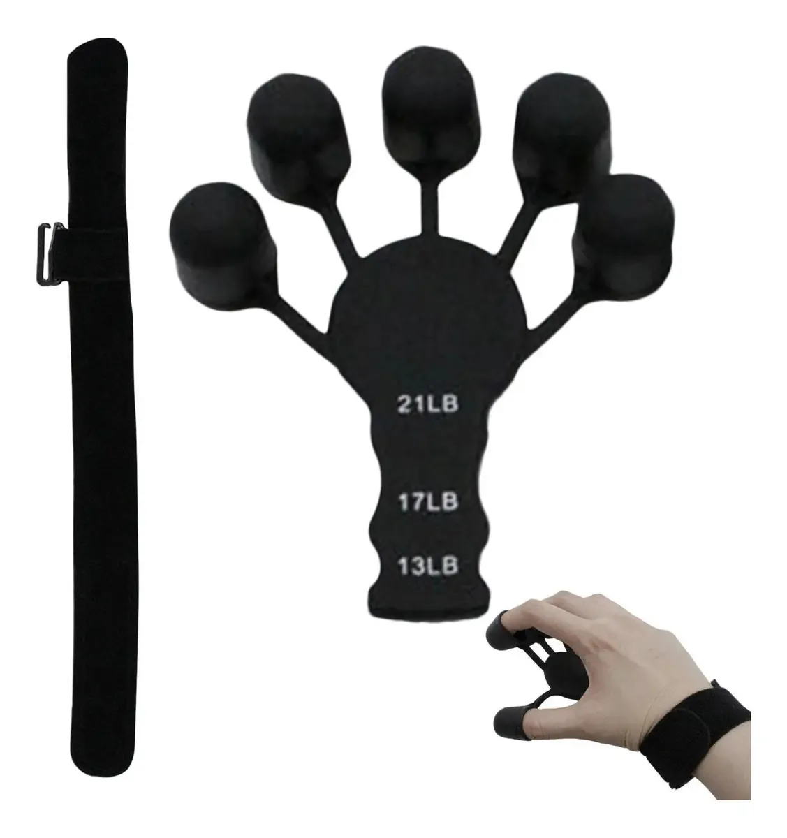 Jlanda Treinador De Força De Aperto Manual - Extensor De Dedos Para Treinador De Força De Aperto,hand Grip Fortalecedor De Dedos Para Guitarrista (pulseira Incluída)